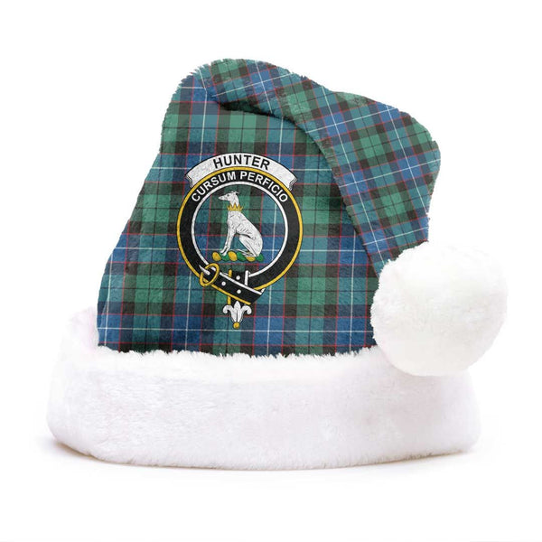 Hunter Ancient Clan Tartan Classic Crest Christmas Hat