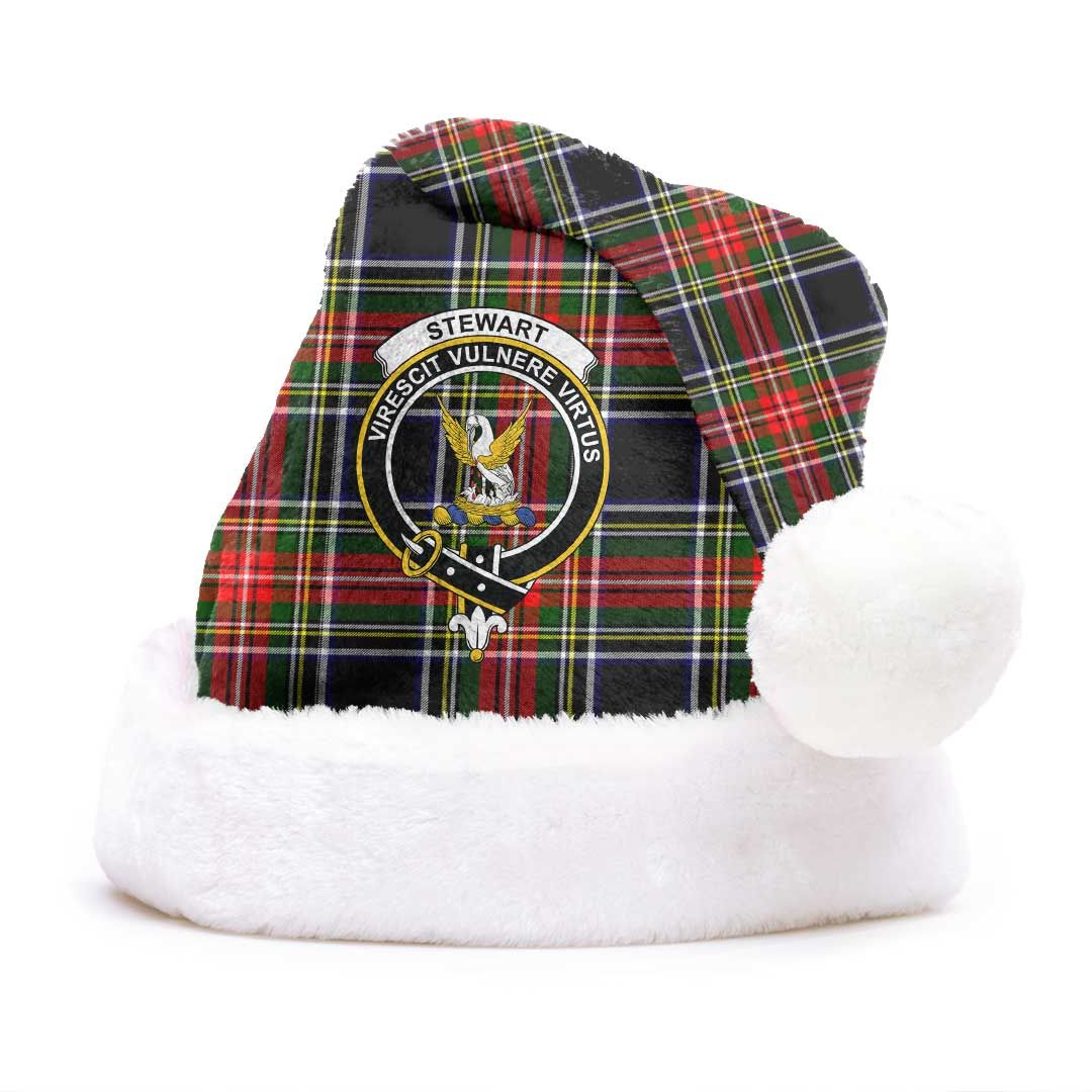 Stewart Black Clan Tartan Classic Crest Christmas Hat