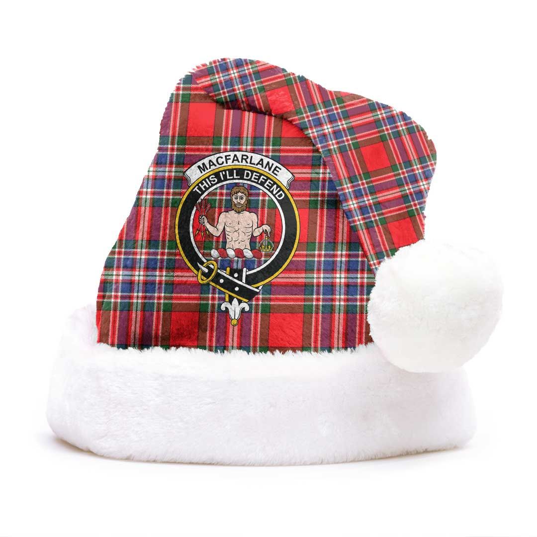 MacFarlane Modern Clan Tartan Classic Crest Christmas Hat