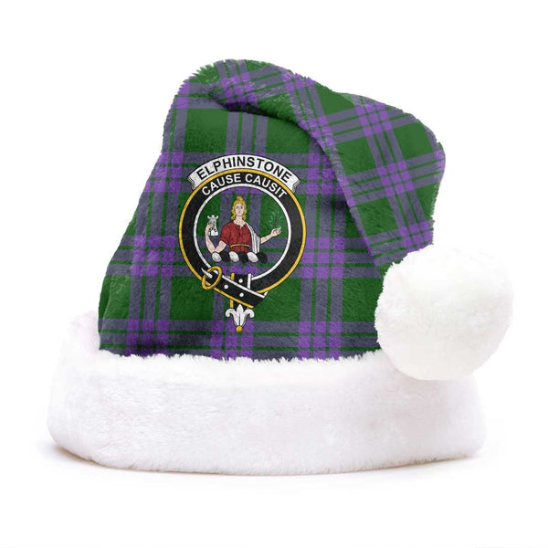 Elphinstone Clan Tartan Classic Crest Christmas Hat