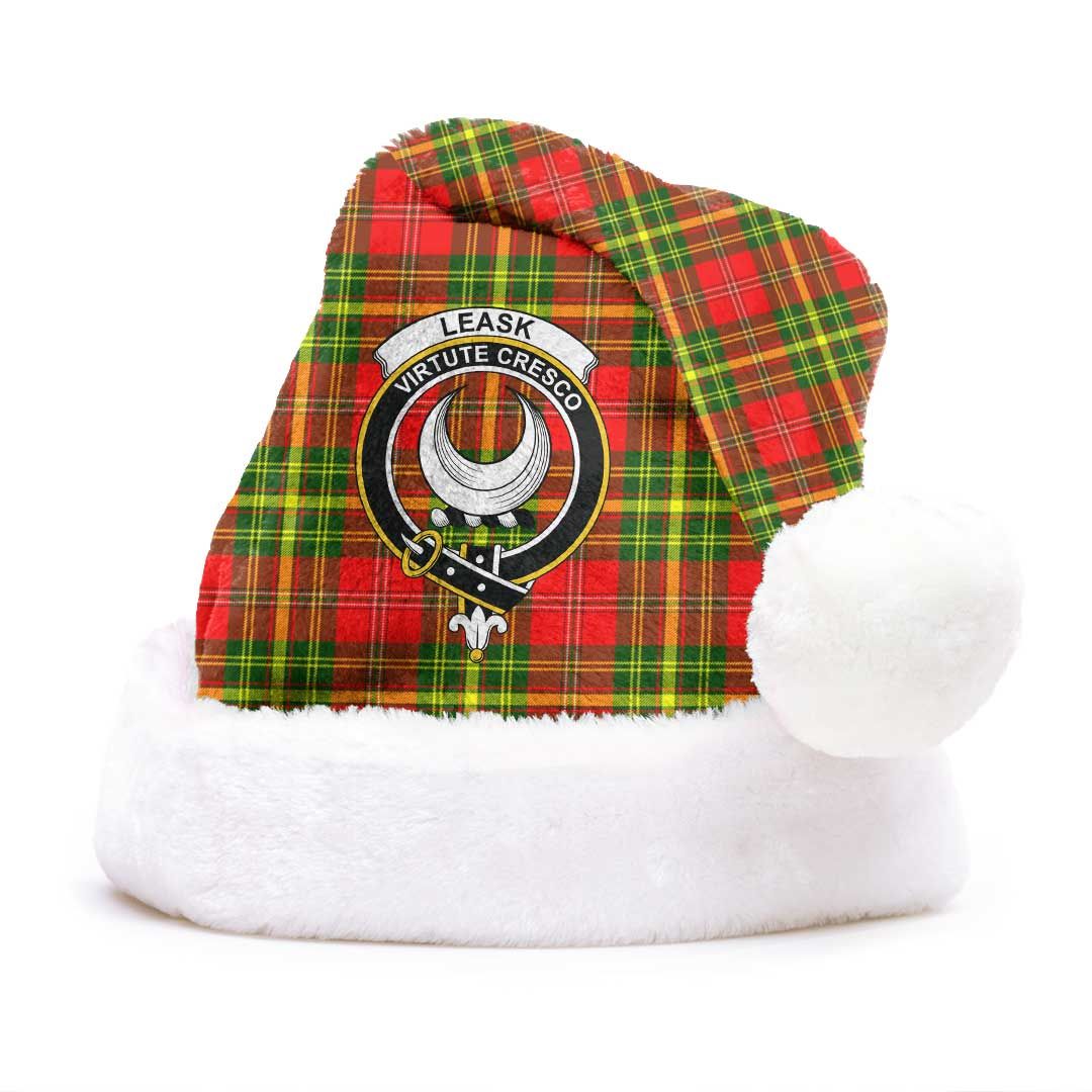 Leask Clan Tartan Classic Crest Christmas Hat