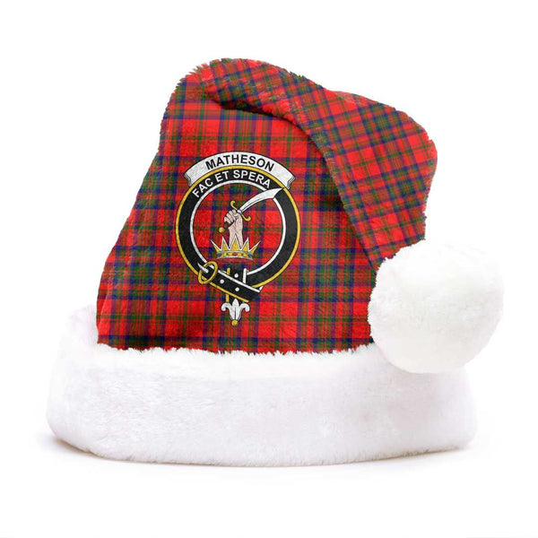 Matheson Modern Clan Tartan Classic Crest Christmas Hat