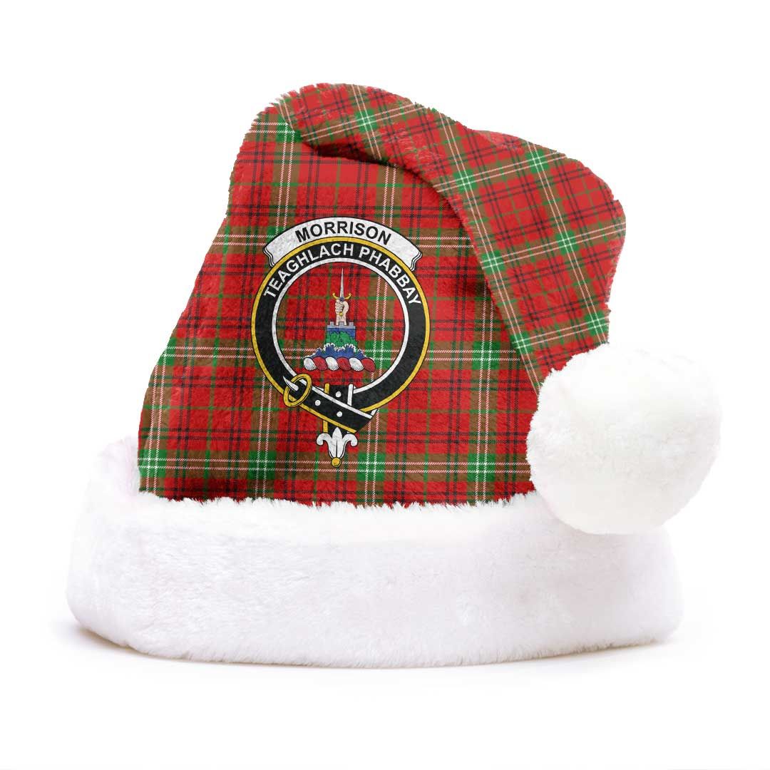 Morrison Red Modern Clan Tartan Classic Crest Christmas Hat