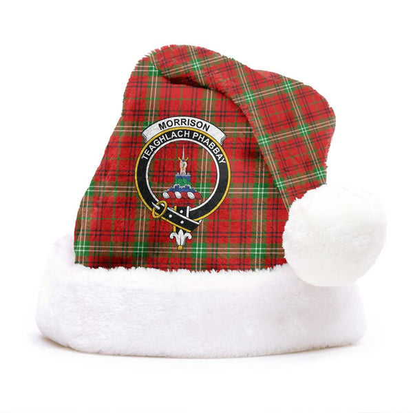 Morrison Red Modern Clan Tartan Classic Crest Christmas Hat