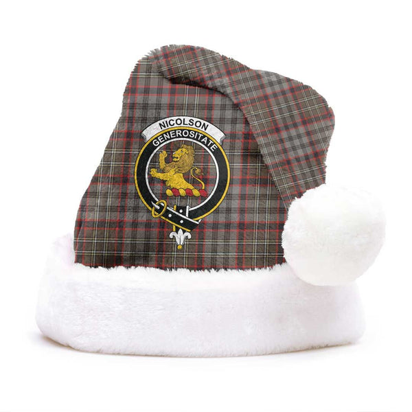 Nicolson Hunting Weathered Clan Tartan Classic Crest Christmas Hat