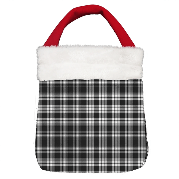 Menzies Black & White Modern Tartan Classic Christmas Gift Bag