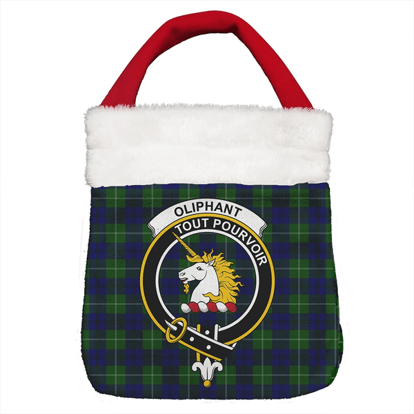 Oliphant Modern Tartan Classic Crest Christmas Gift Bag