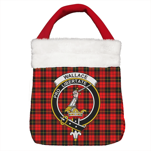 Wallace Hunting - Red Tartan Classic Crest Christmas Gift Bag