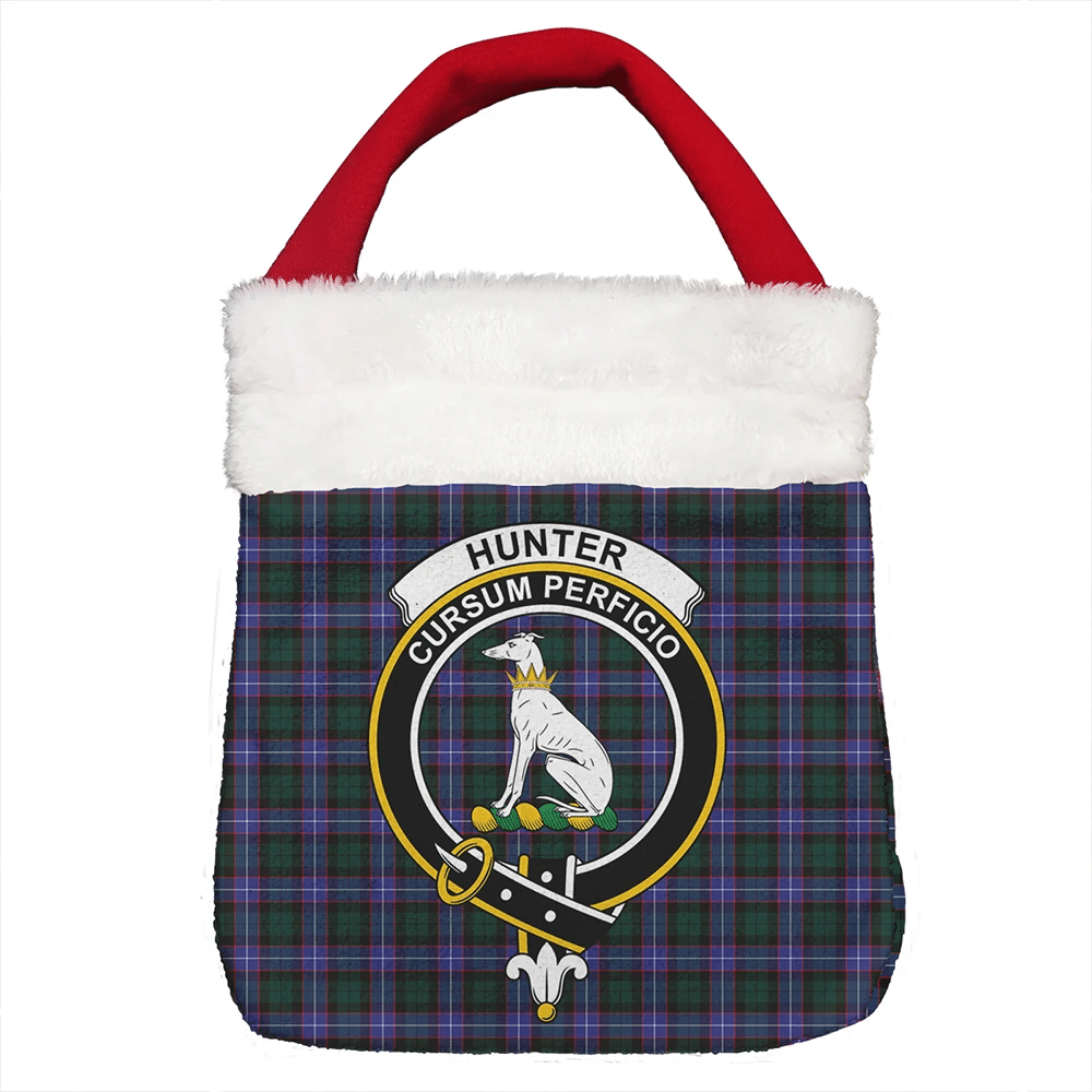 Hunter Modern Tartan Classic Crest Christmas Gift Bag