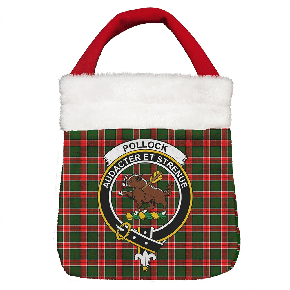 Pollock Modern Tartan Classic Crest Christmas Gift Bag