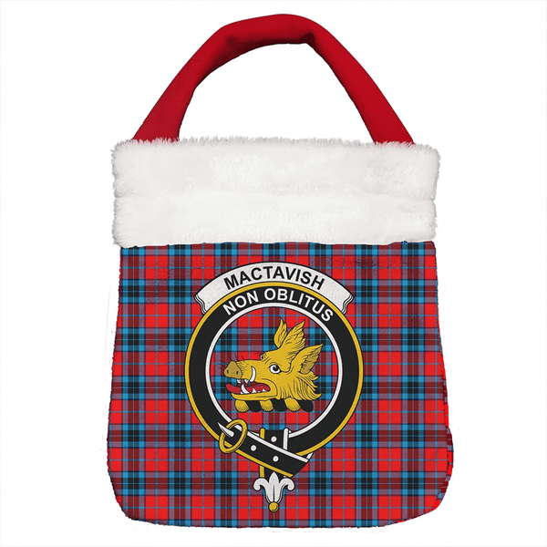 MacTavish Modern Tartan Classic Crest Christmas Gift Bag