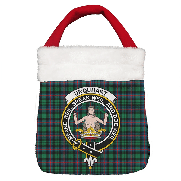 Urquhart Broad Red Ancient Tartan Classic Crest Christmas Gift Bag