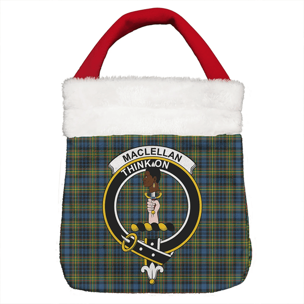 MacLellan Ancient Tartan Classic Crest Christmas Gift Bag