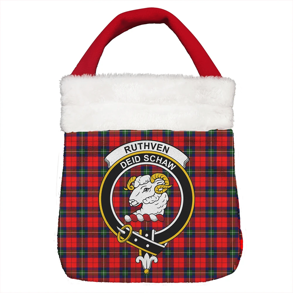 Ruthven Modern Tartan Classic Crest Christmas Gift Bag