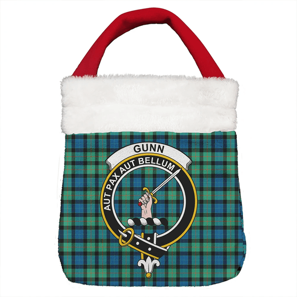 Gunn Ancient Tartan Classic Crest Christmas Gift Bag