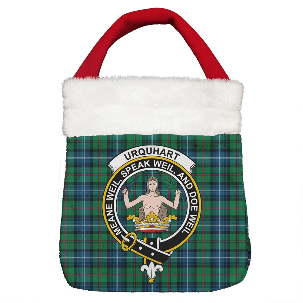 Urquhart Ancient Tartan Classic Crest Christmas Gift Bag