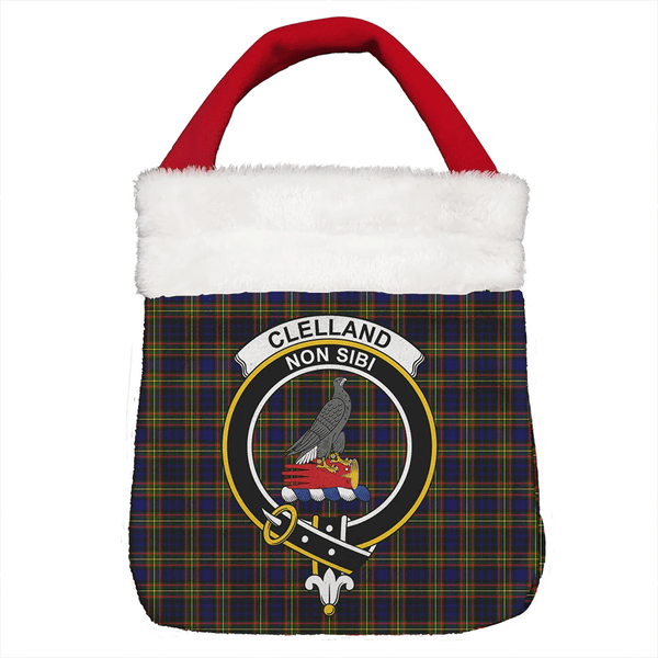 Clelland Modern Tartan Classic Crest Christmas Gift Bag