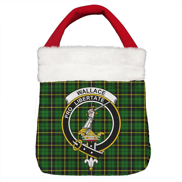 Wallace Hunting - Green Tartan Classic Crest Christmas Gift Bag