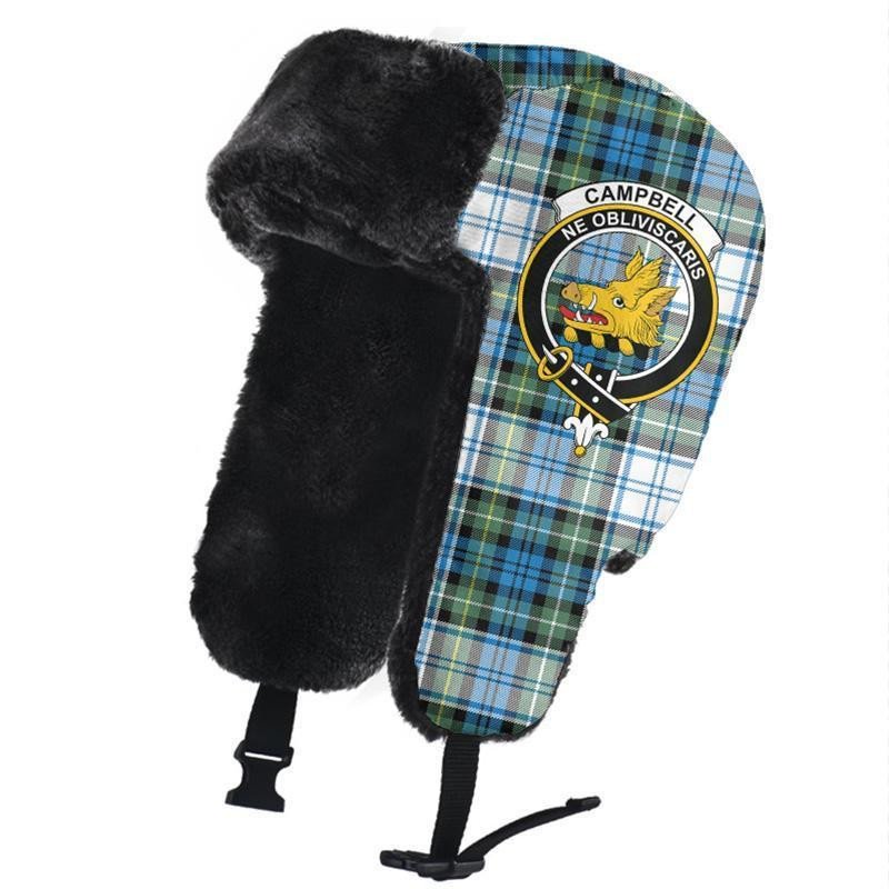 Campbell Dress Ancient Tartan Classic Crest Trapper Hat