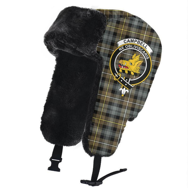 Campbell Argyll Weathered Tartan Classic Crest Trapper Hat