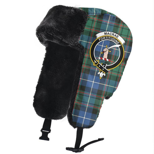 MacRae Hunting Ancient Tartan Classic Crest Trapper Hat