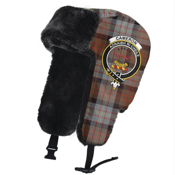 Cameron of Erracht Weathered Tartan Classic Crest Trapper Hat