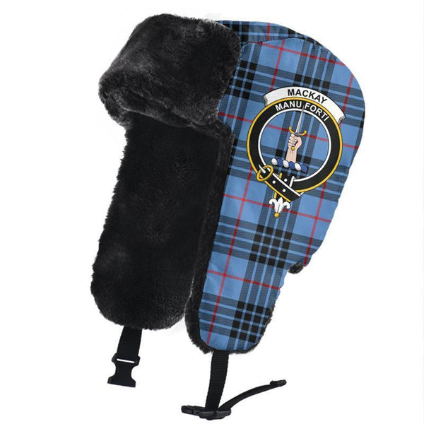 MacKay Blue Tartan Classic Crest Trapper Hat