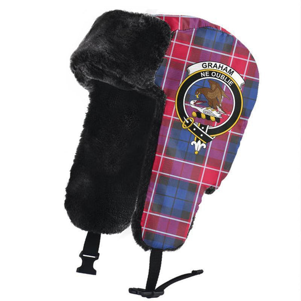 Graham of Menteith Red Tartan Classic Crest Trapper Hat