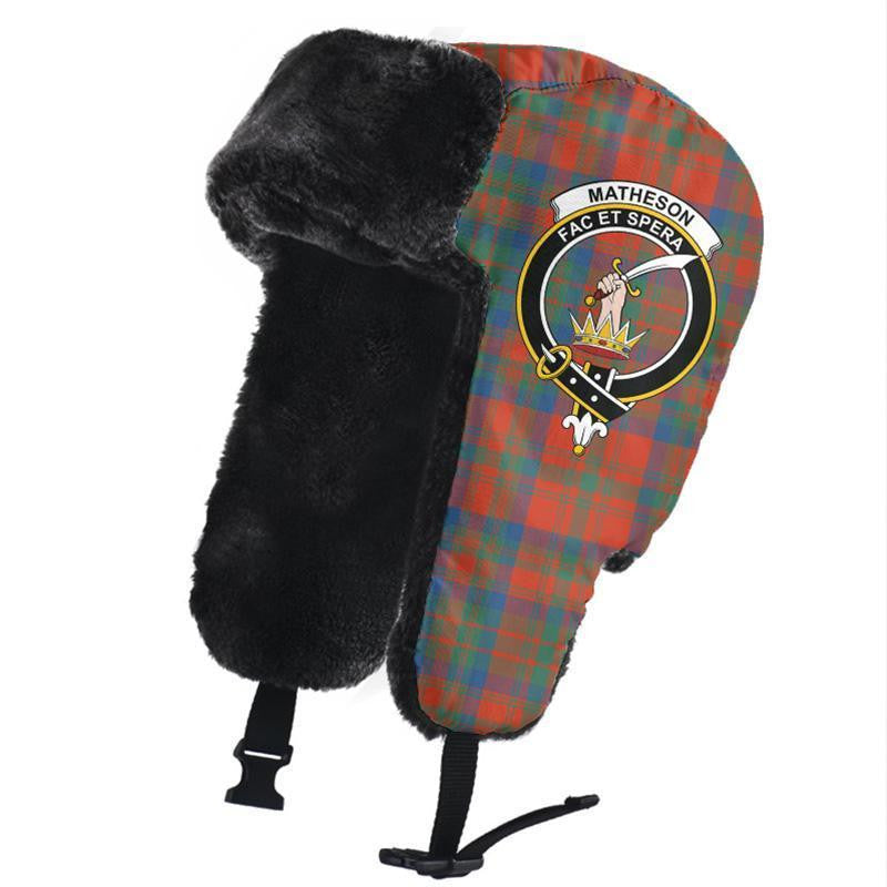 Matheson Ancient Tartan Classic Crest Trapper Hat