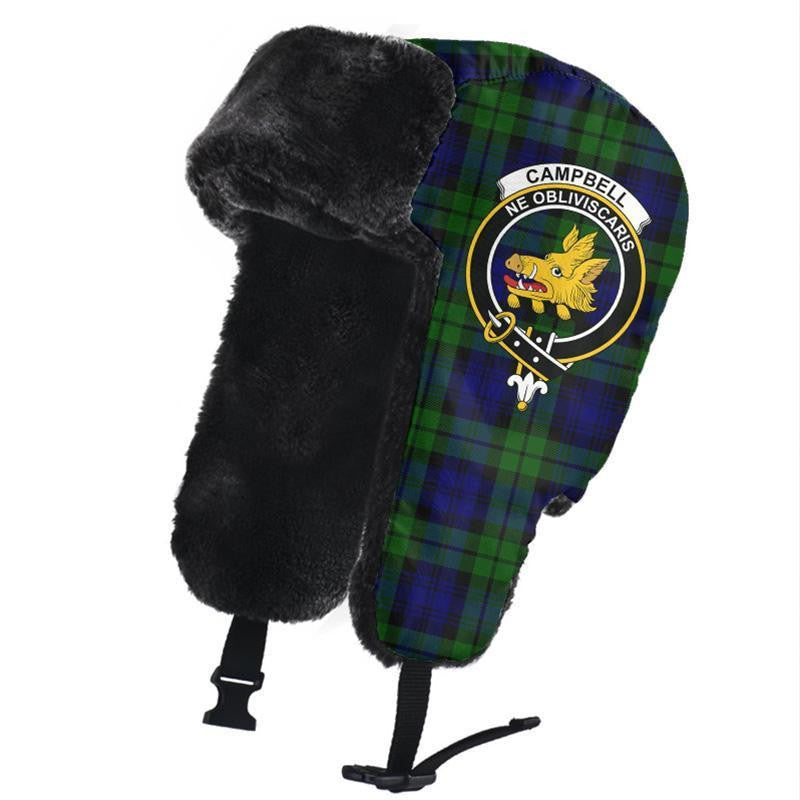 Campbell Modern Tartan Classic Crest Trapper Hat