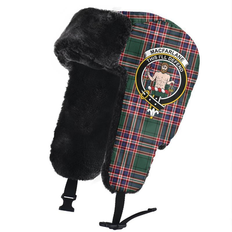 MacFarlane Hunting Modern Tartan Classic Crest Trapper Hat