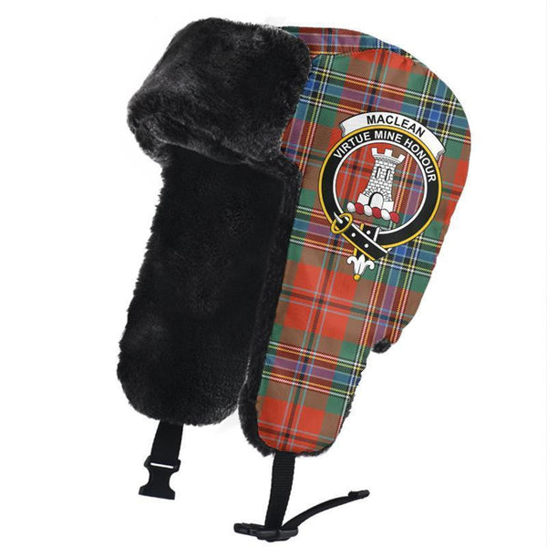 MacLean of Duart Ancient Tartan Classic Crest Trapper Hat