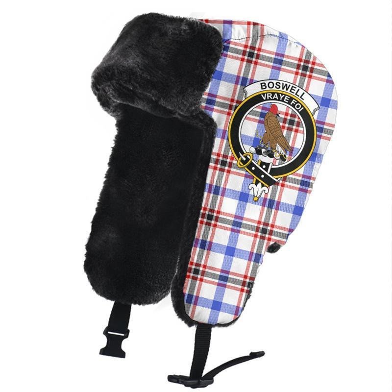 Boswell Modern Tartan Classic Crest Trapper Hat