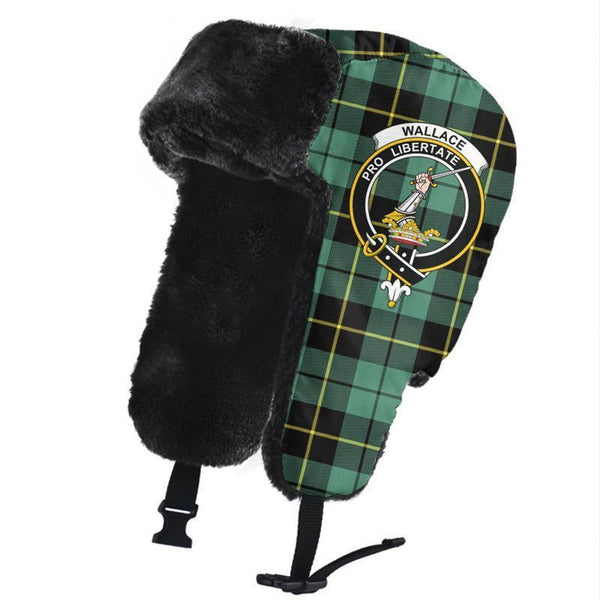 Wallace Hunting - Green Tartan Classic Crest Trapper Hat