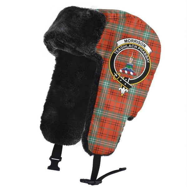 Morrison Red Ancient Tartan Classic Crest Trapper Hat