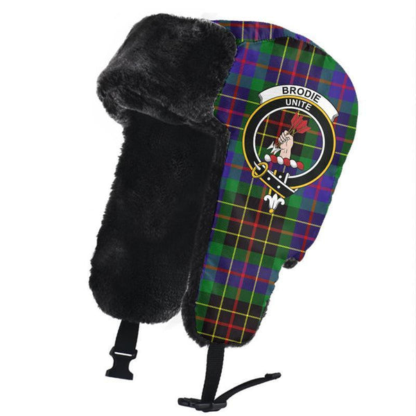 Brodie Hunting Modern Tartan Classic Crest Trapper Hat