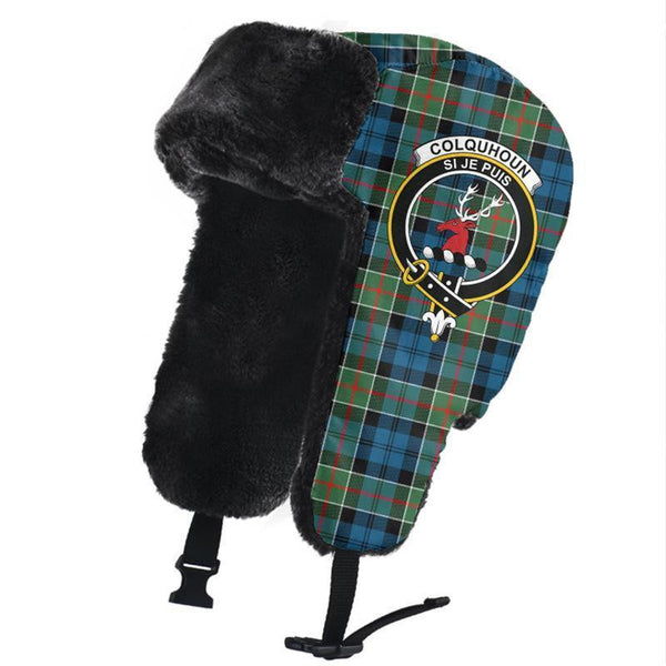 Colquhoun Ancient Tartan Classic Crest Trapper Hat