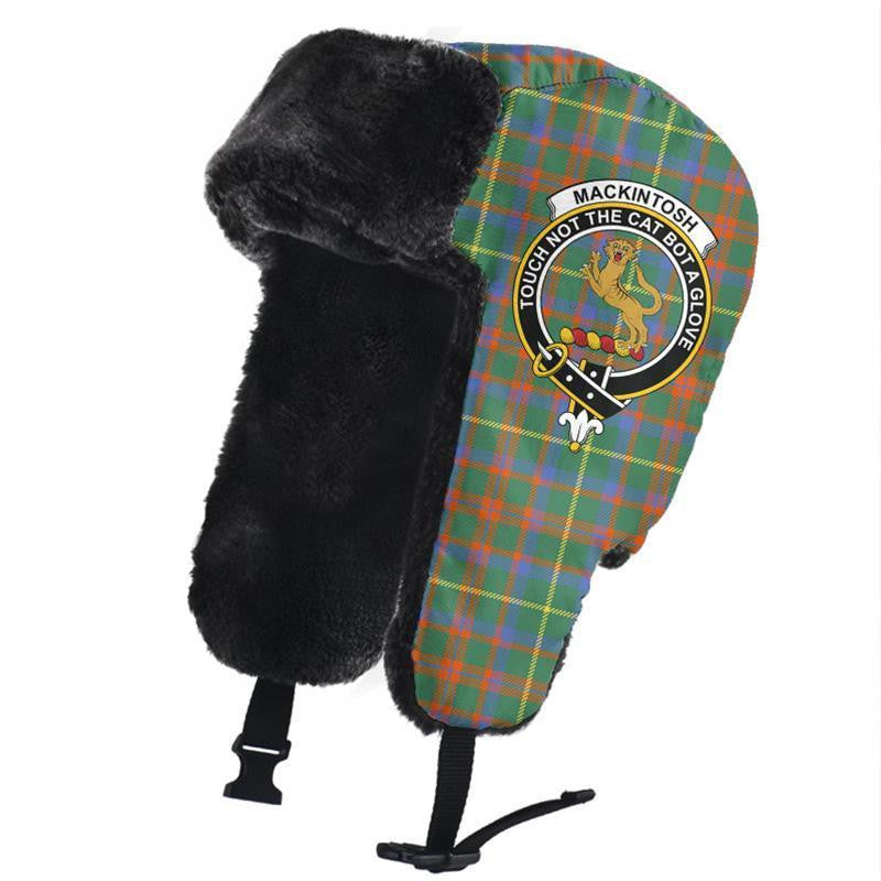 MacKintosh Hunting Ancient Tartan Classic Crest Trapper Hat