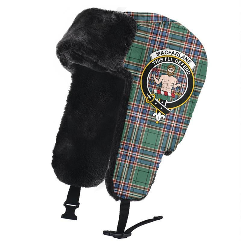 MacFarlane Hunting Ancient Tartan Classic Crest Trapper Hat