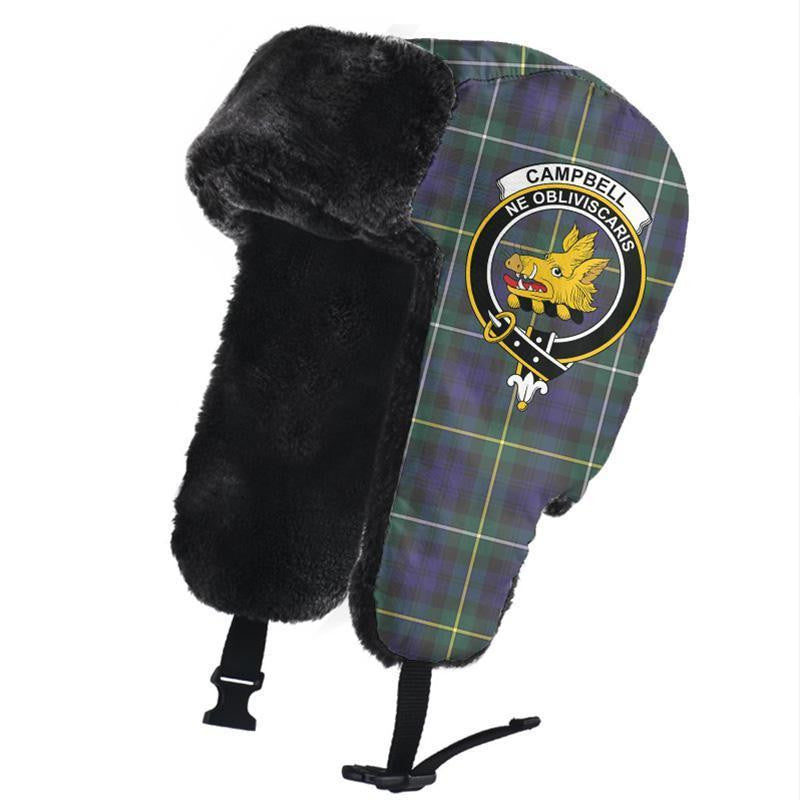 Campbell Argyll Modern Tartan Classic Crest Trapper Hat