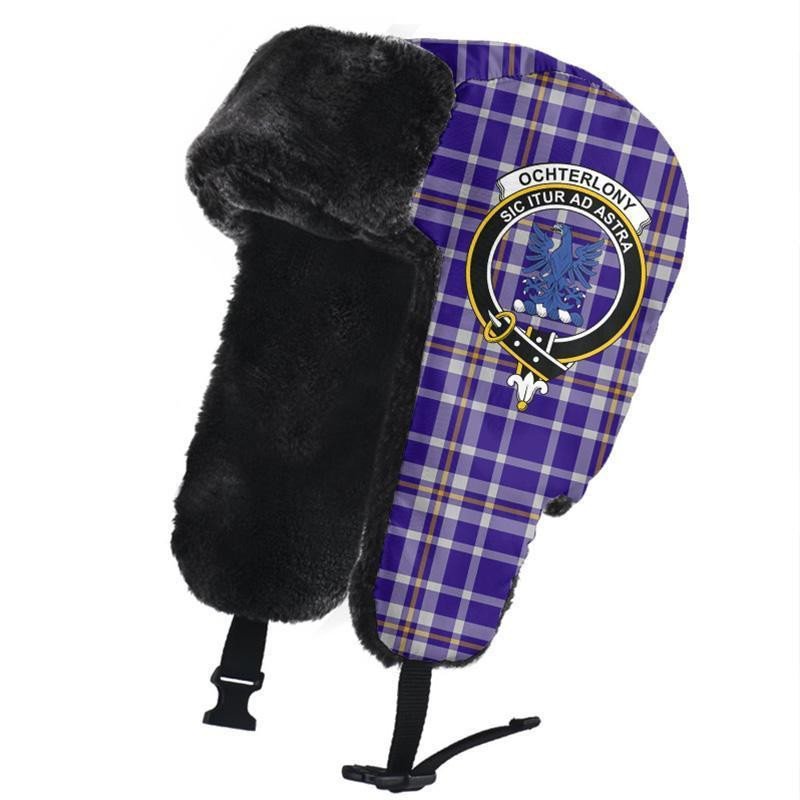 Ochterlony Tartan Classic Crest Trapper Hat