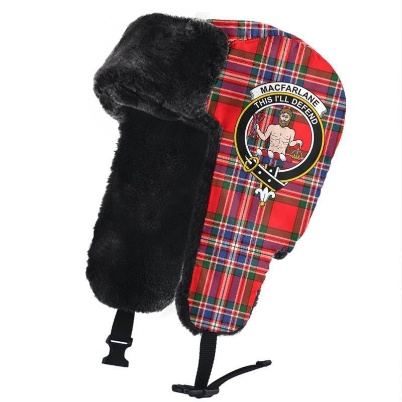 MacFarlane Modern Tartan Classic Crest Trapper Hat