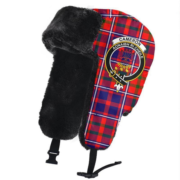 Cameron of Lochiel Modern Tartan Classic Crest Trapper Hat