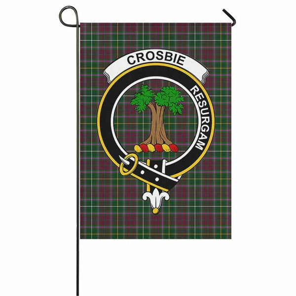 Crosbie Tartan Classic Crest Garden Flag