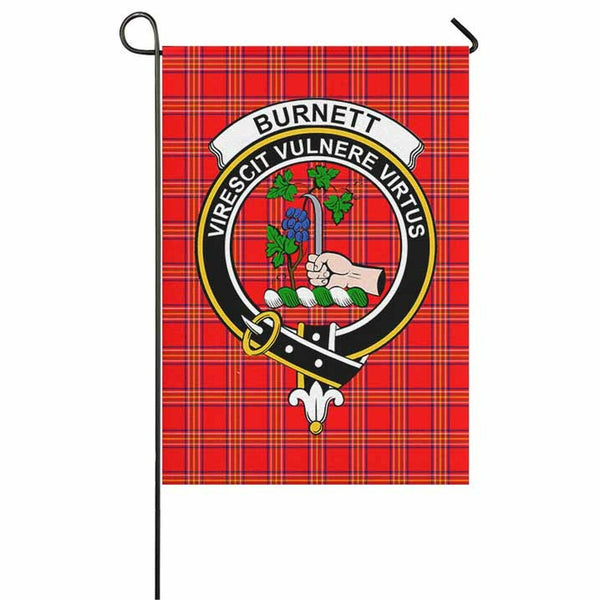 Burnett Tartan Classic Crest Garden Flag