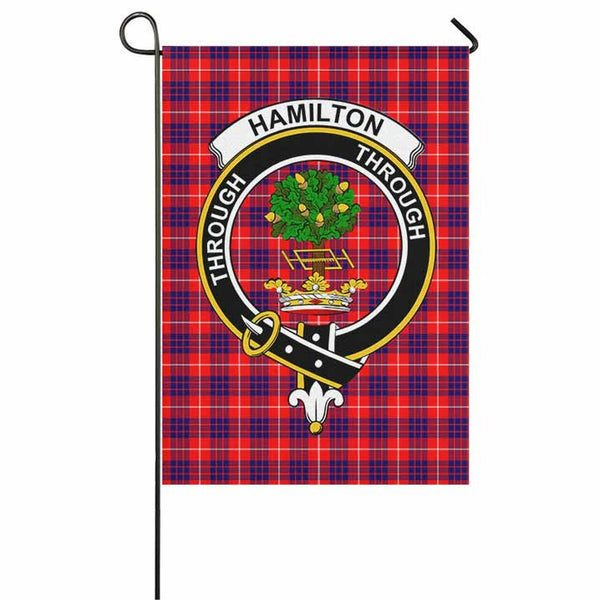 Hamilton Tartan Classic Crest Garden Flag