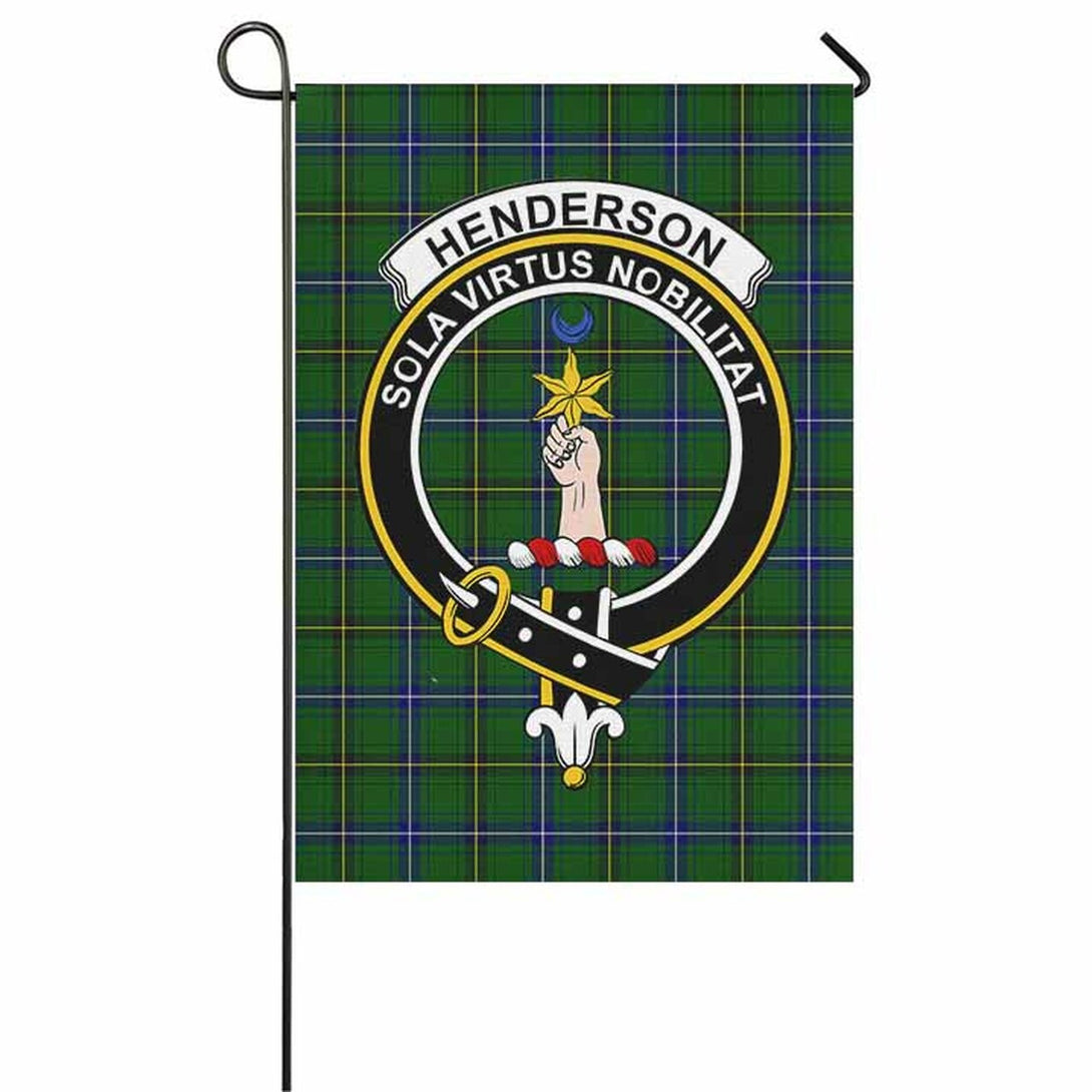 Henderson Tartan Classic Crest Garden Flag