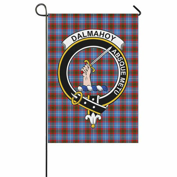 Dalmahoy Tartan Classic Crest Garden Flag