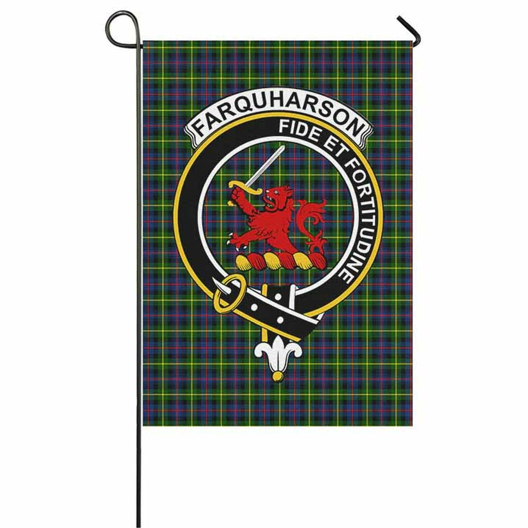 Farquharson Tartan Classic Crest Garden Flag