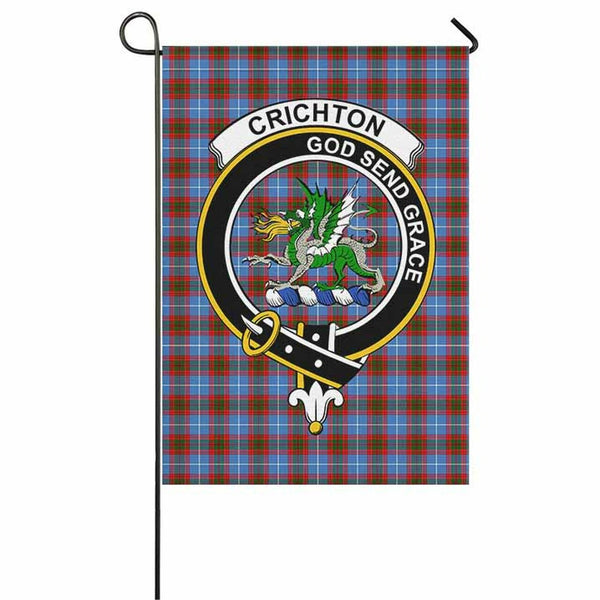 Crichton Tartan Classic Crest Garden Flag